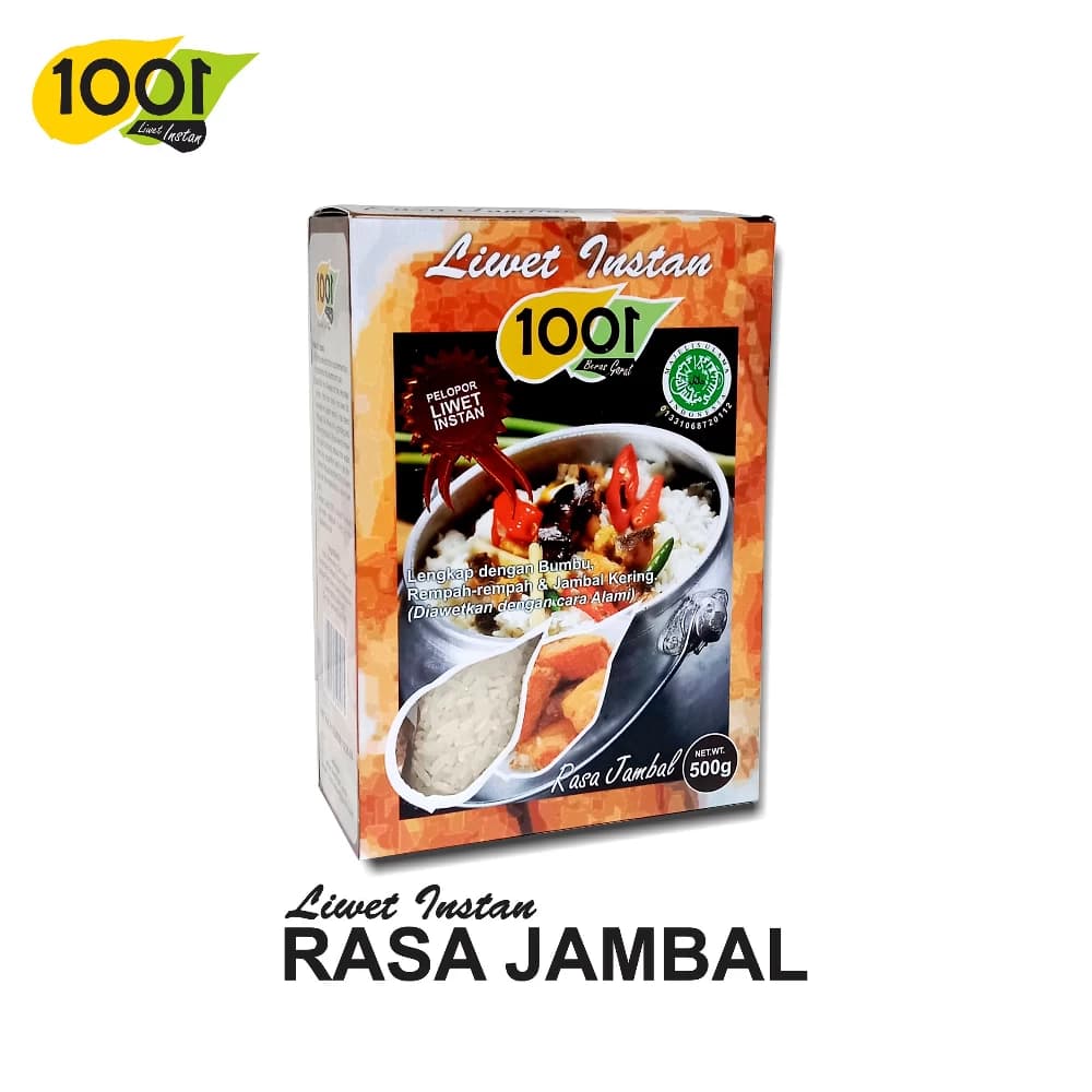 Nasi Liwet Instan Kemasan Kotak 500 gram | Liwet 1001